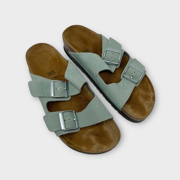 Birkenstock Papillio Arizona Platform Sandal-Nubuck in Pure Sage Size 41/10 - Picture 5 of 11